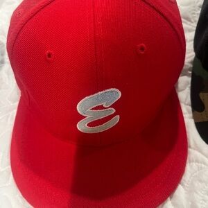 Red Cap with Embroidered Log